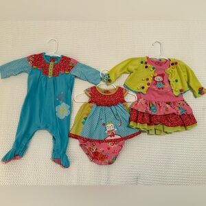 Catamini baby girl set sizes 3m and 6m
